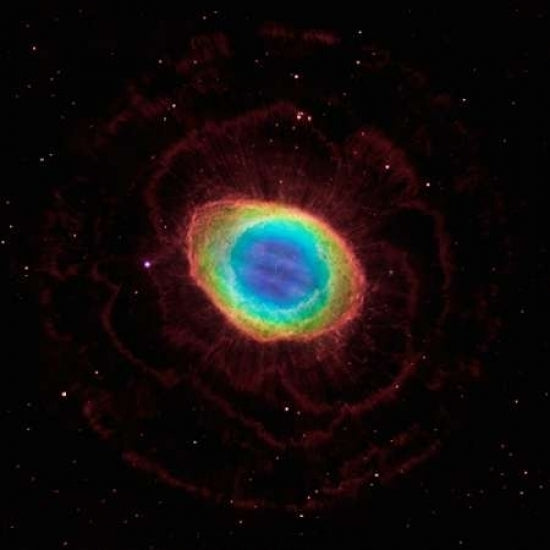 Hubble Reveals the Ring Nebulas True Shape Poster Print by NASA Image 1