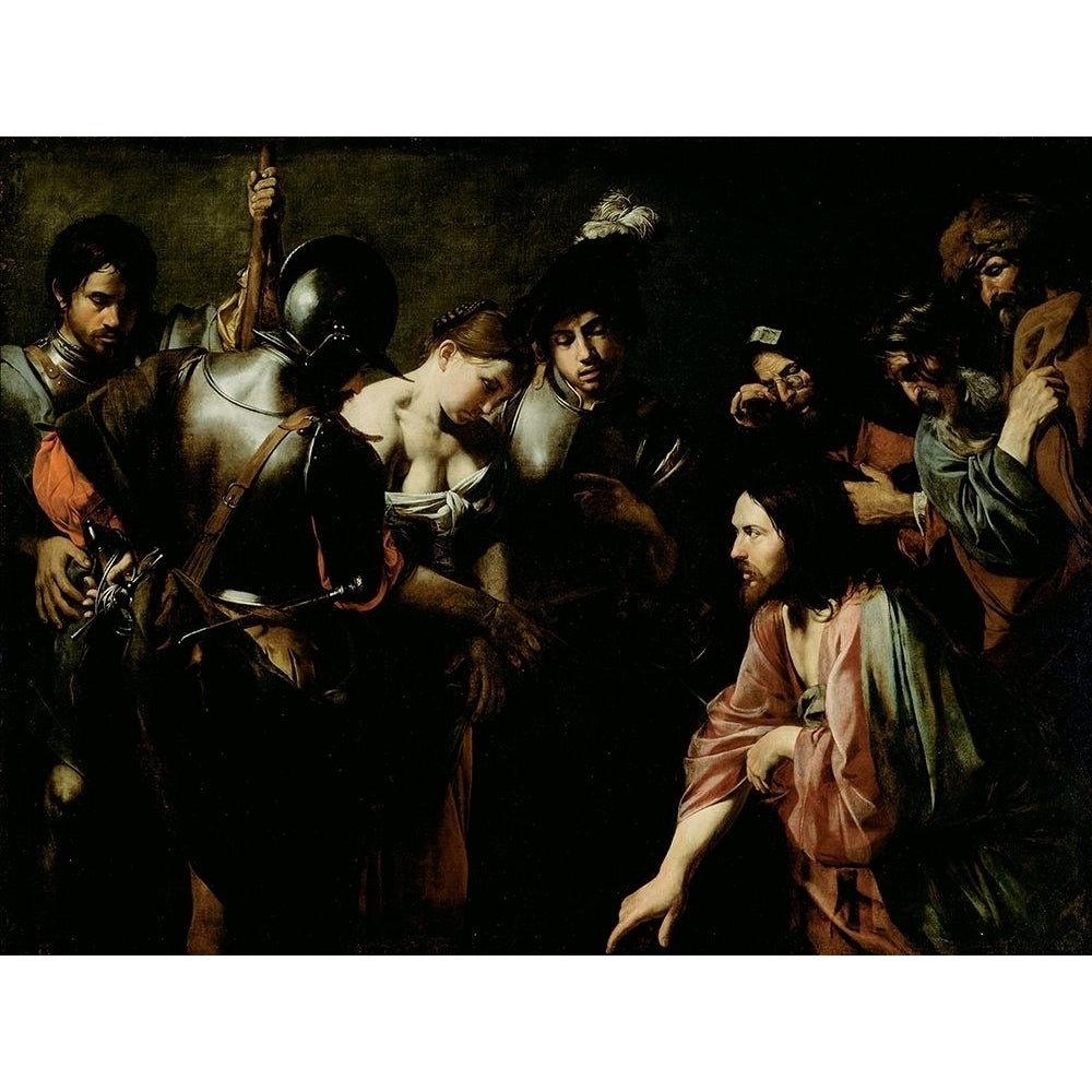 Christ and the Adulteress Poster Print by Valentin de Boulogne Image 1