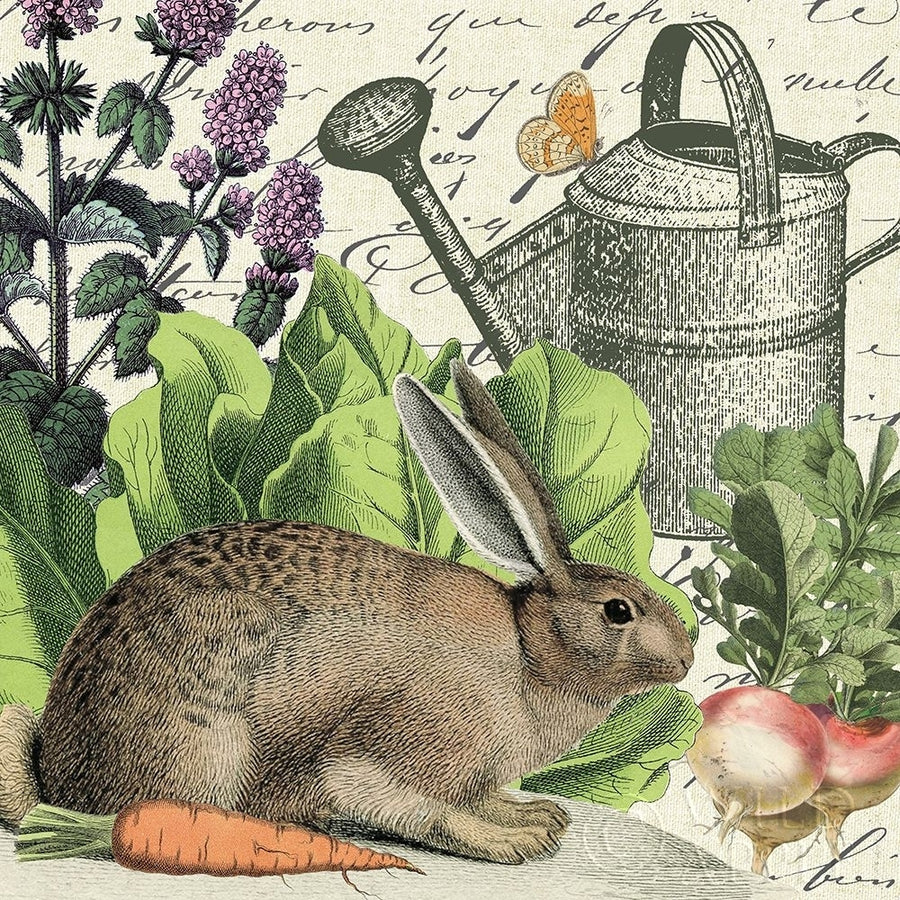 Garden Rabbit I Poster Print by Wild Apple Portfolio Image 1