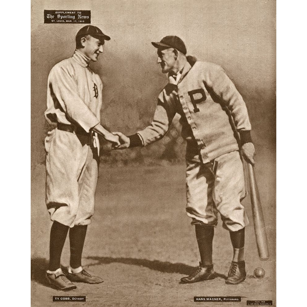 Ty Cobb And Honus Wagner 1880 Poster Print by Leopold Morse Goulston Baseball Collection Image 1