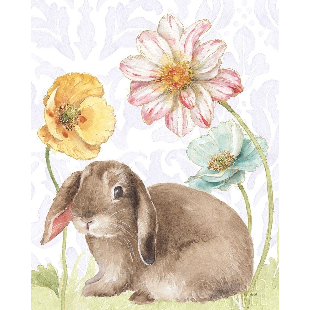 Spring Softies Bunnies III Purple Poster Print by Lisa Audit Image 1