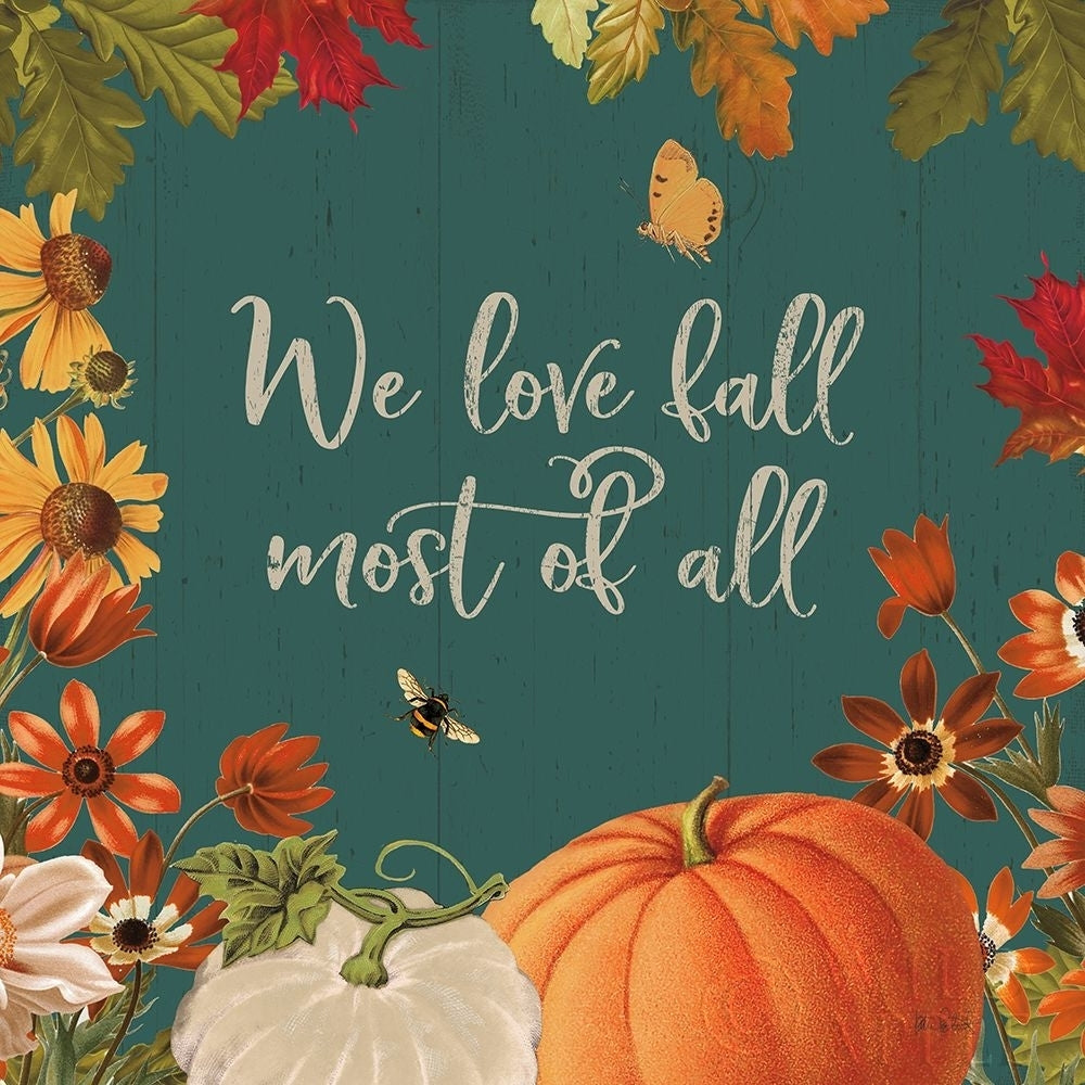 Fall Garden II Teal Poster Print by Katie Pertiet Image 1