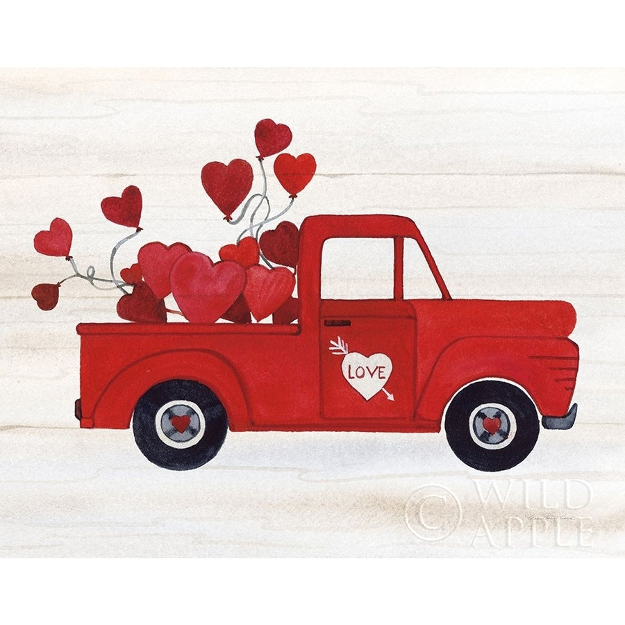 Rustic Valentine Truck Poster Print by Kathleen Parr McKenna Image 1