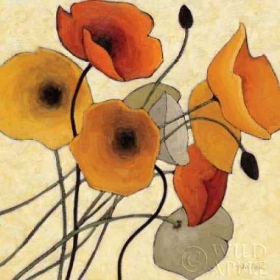 Pumpkin Poppies II Poster Print by Shirley Novak Image 1