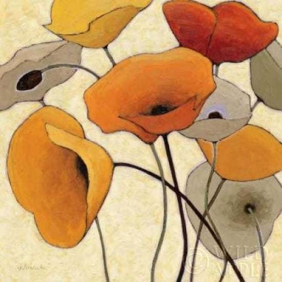 Pumpkin Poppies III Poster Print by Shirley Novak Image 1