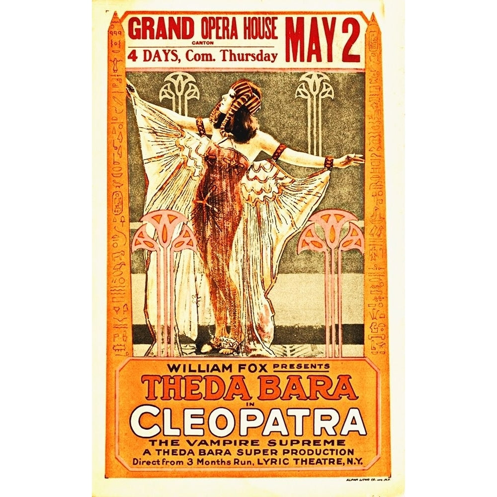 Theda Bara Cleopatra Poster Poster Print by Hollywood Photo Archive Hollywood Photo Archive Image 1