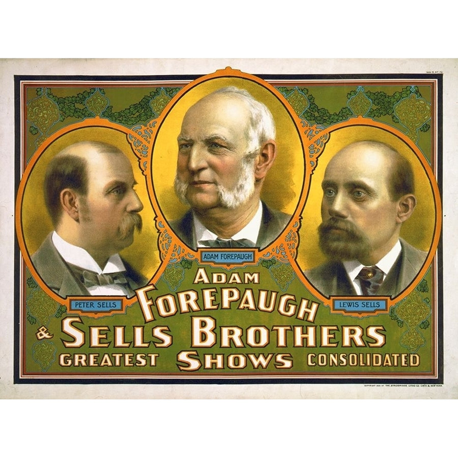 Adam Forepaugh and Sells Brothers 4 Poster Print by Hollywood Photo Archive Hollywood Photo Archive Image 1