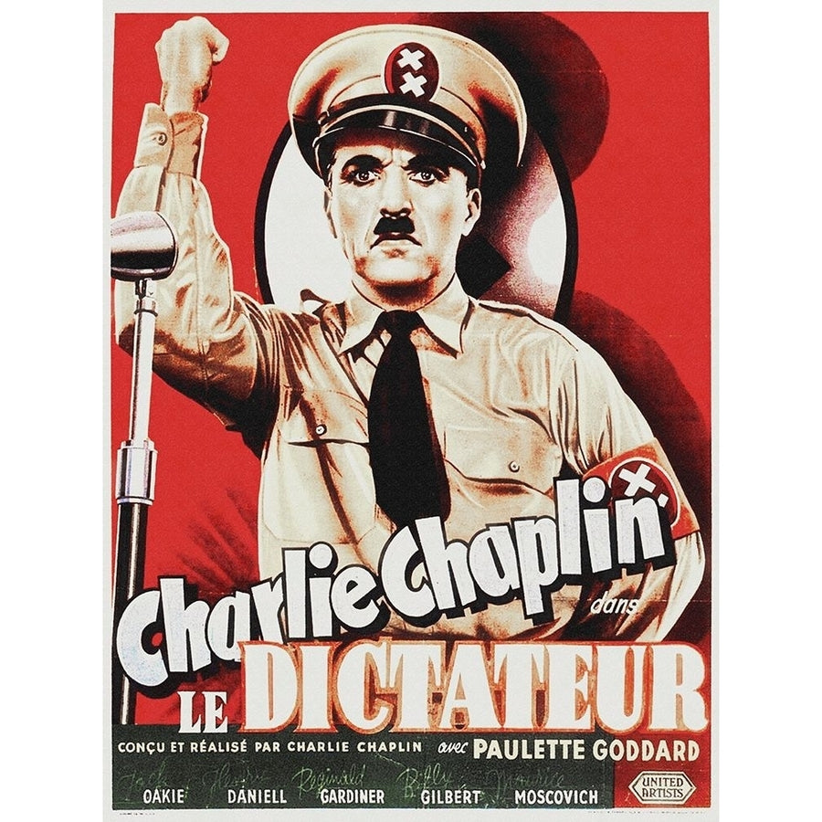 Charlie Chaplin - French - The Great Dictator 1940 Poster Print by Hollywood Photo Archive Hollywood Photo Archive Image 1