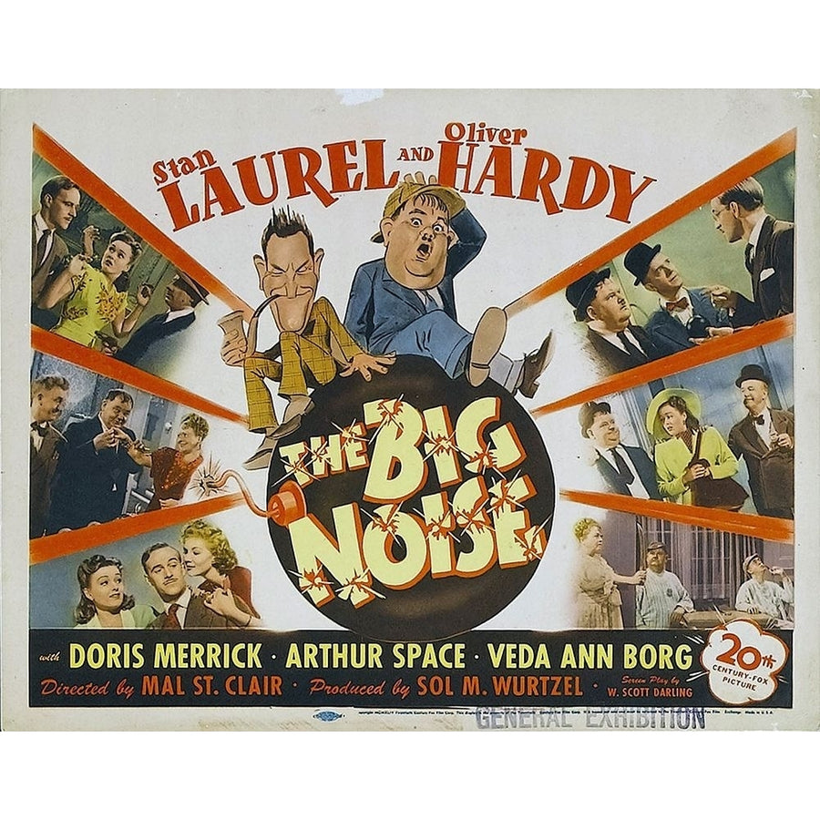 Laurel and Hardy - The Big Noise 1944 Poster Print by Hollywood Photo Archive Hollywood Photo Archive Image 1