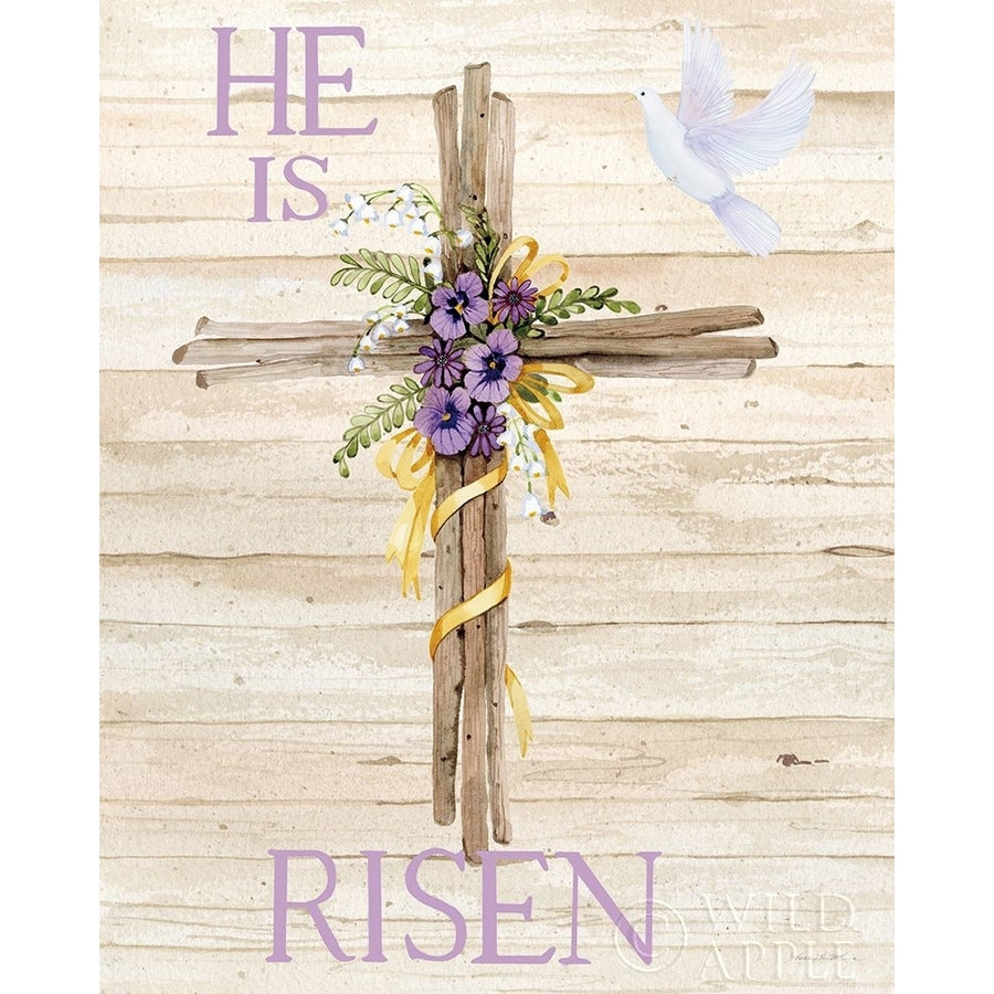 Easter Blessing Saying III with Cross v2 Poster Print by Kathleen Parr McKenna Image 1