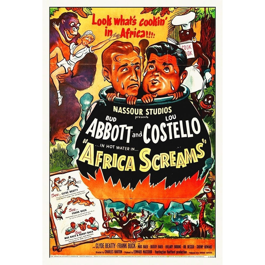 Abbott and Costello - Africa Screams Horizontal Poster Print by Hollywood Photo Archive Hollywood Photo Archive Image 1