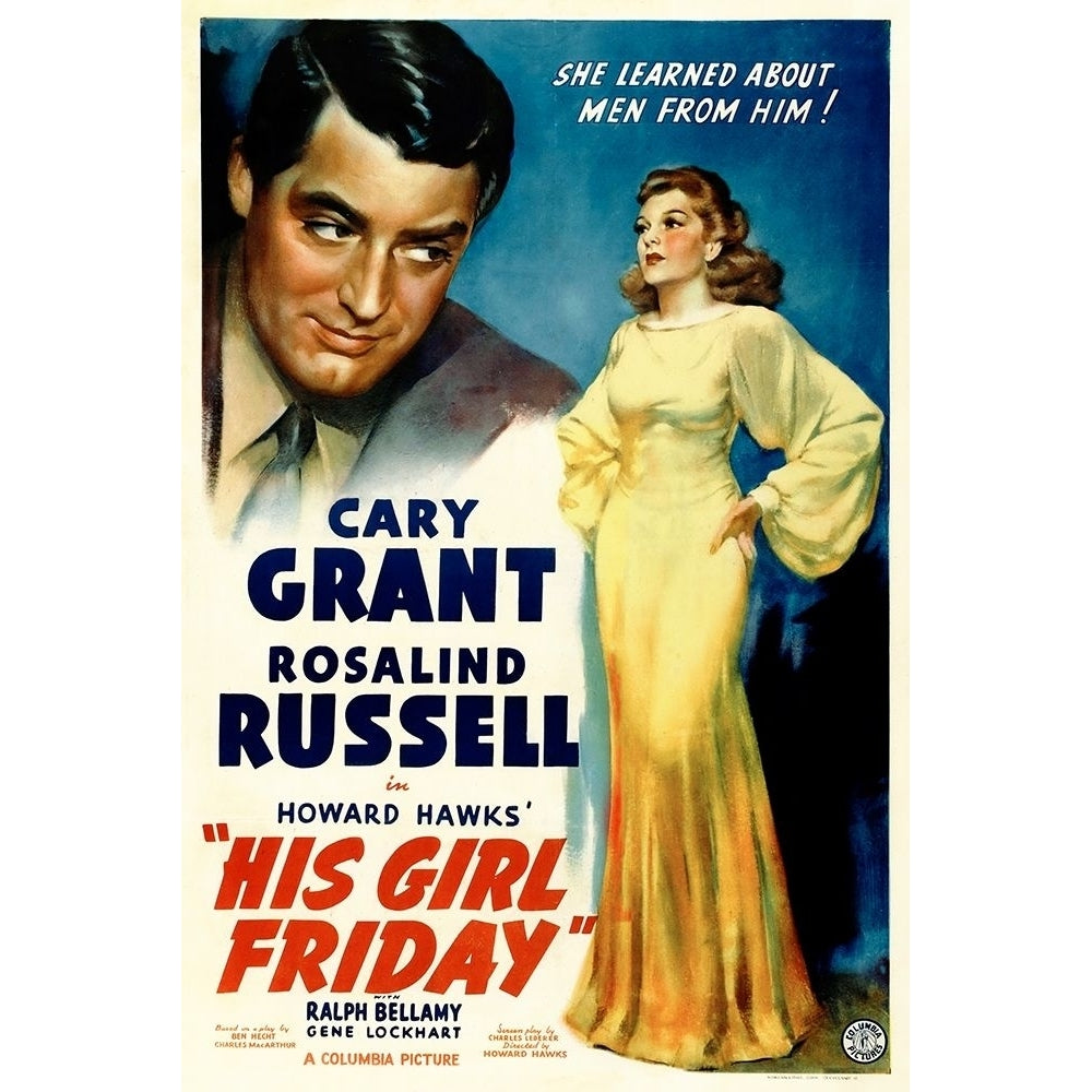 His Girl Friday Poster Print by Hollywood Photo Archive Hollywood Photo Archive Image 1