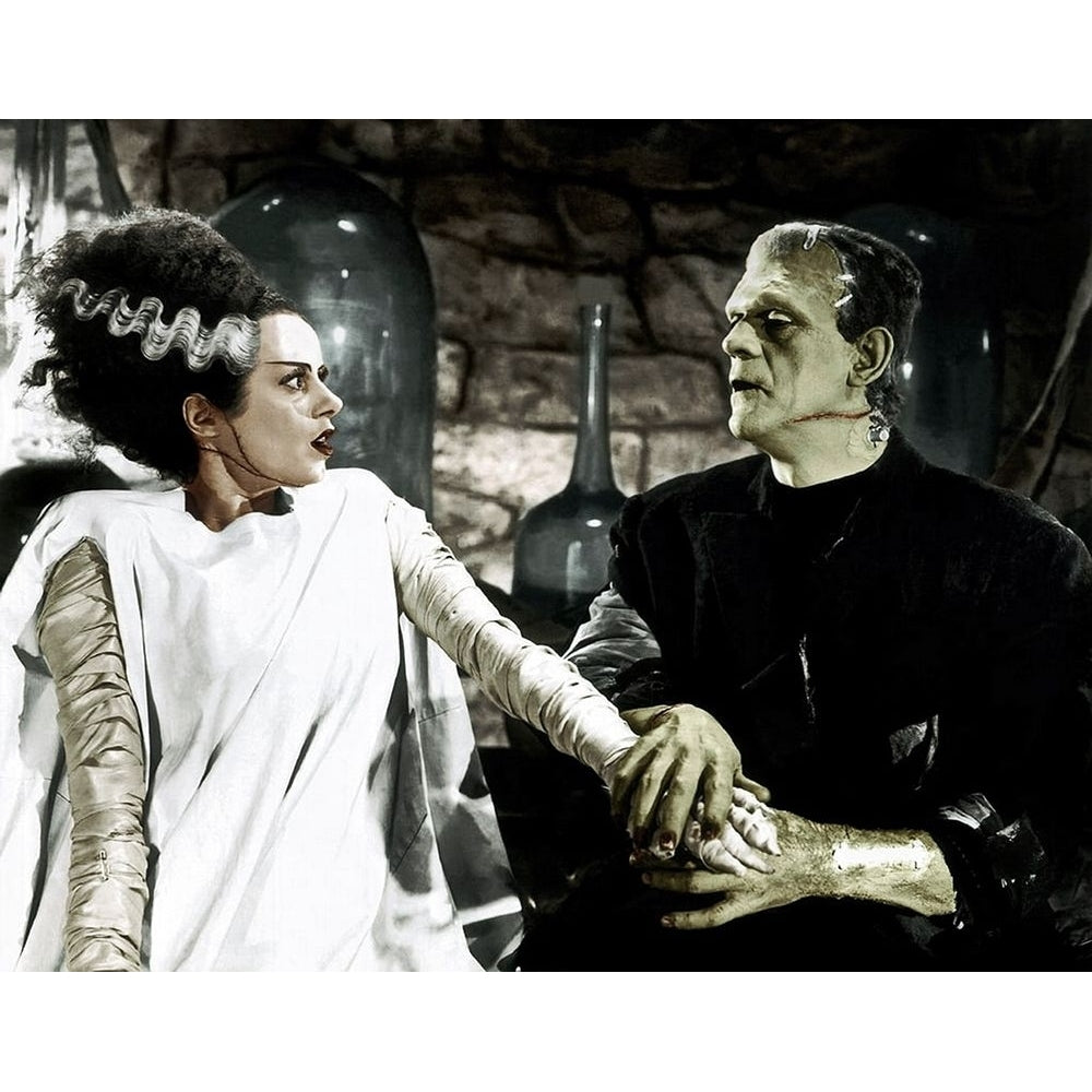 Bride of Frankenstein - Boris Karloff and Elsa Lanchester Poster Print by Hollywood Photo Archive Hollywood Photo Image 1