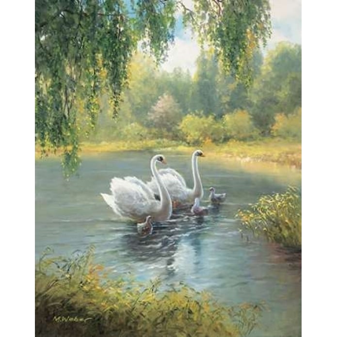 Swan Family I Poster Print by Max Weber Image 1