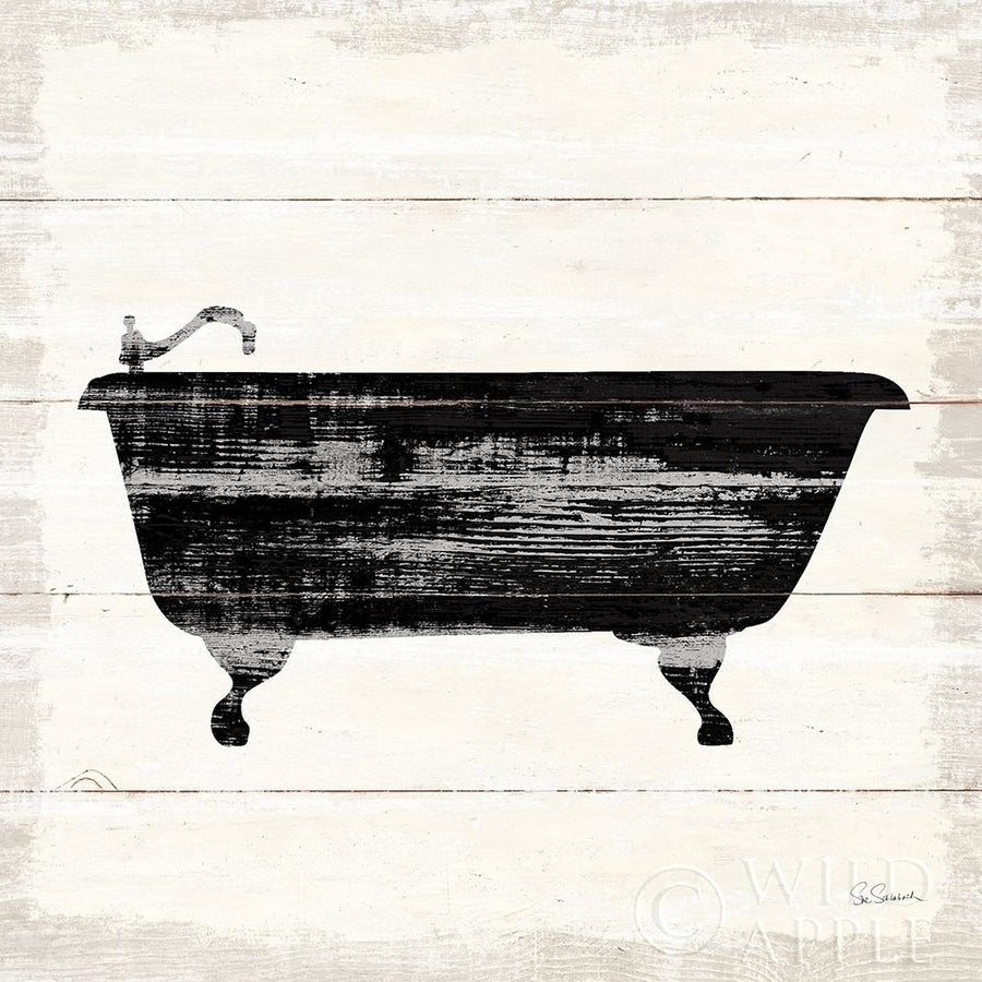 Shiplap Bath I Poster Print by Sue Schlabach Image 1