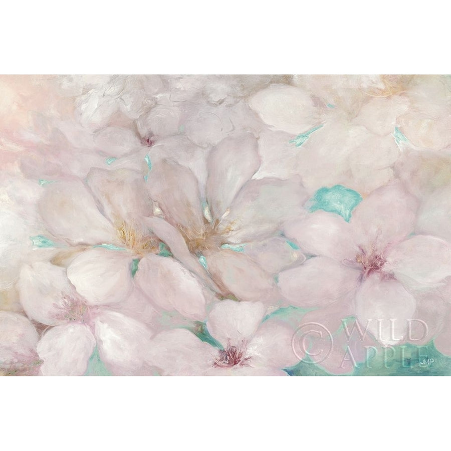 Apple Blossoms Teal Poster Print by Julia Purinton Image 1