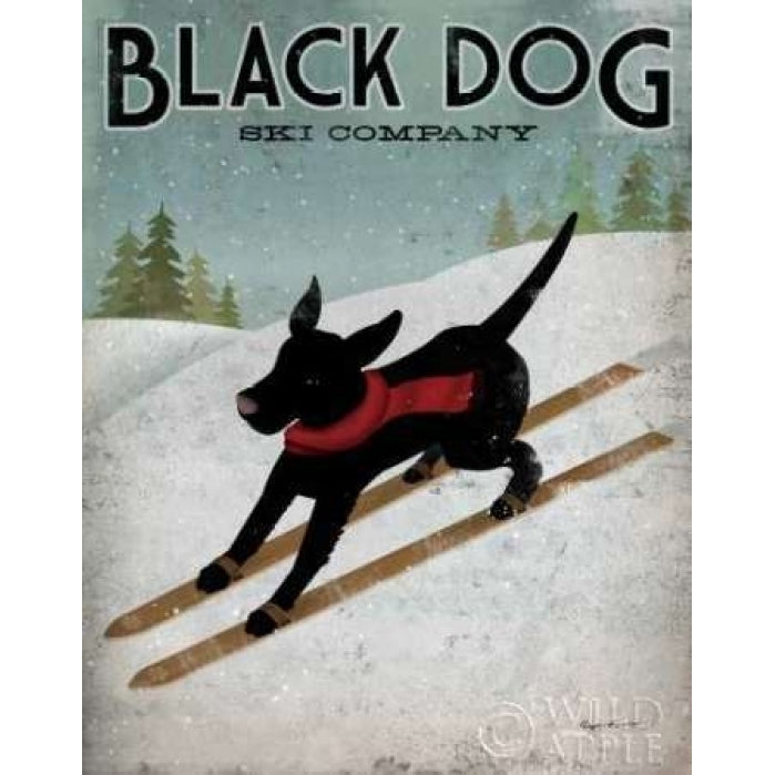 Black Dog Ski Poster Print by Ryan Fowler Image 1