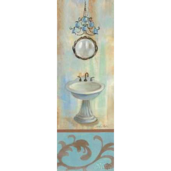 French Bathroom in Blue II Poster Print by Silvia Vassileva Image 1