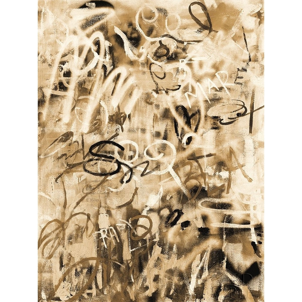 Graffiti Love Sepia Poster Print by Danhui Nai Image 1