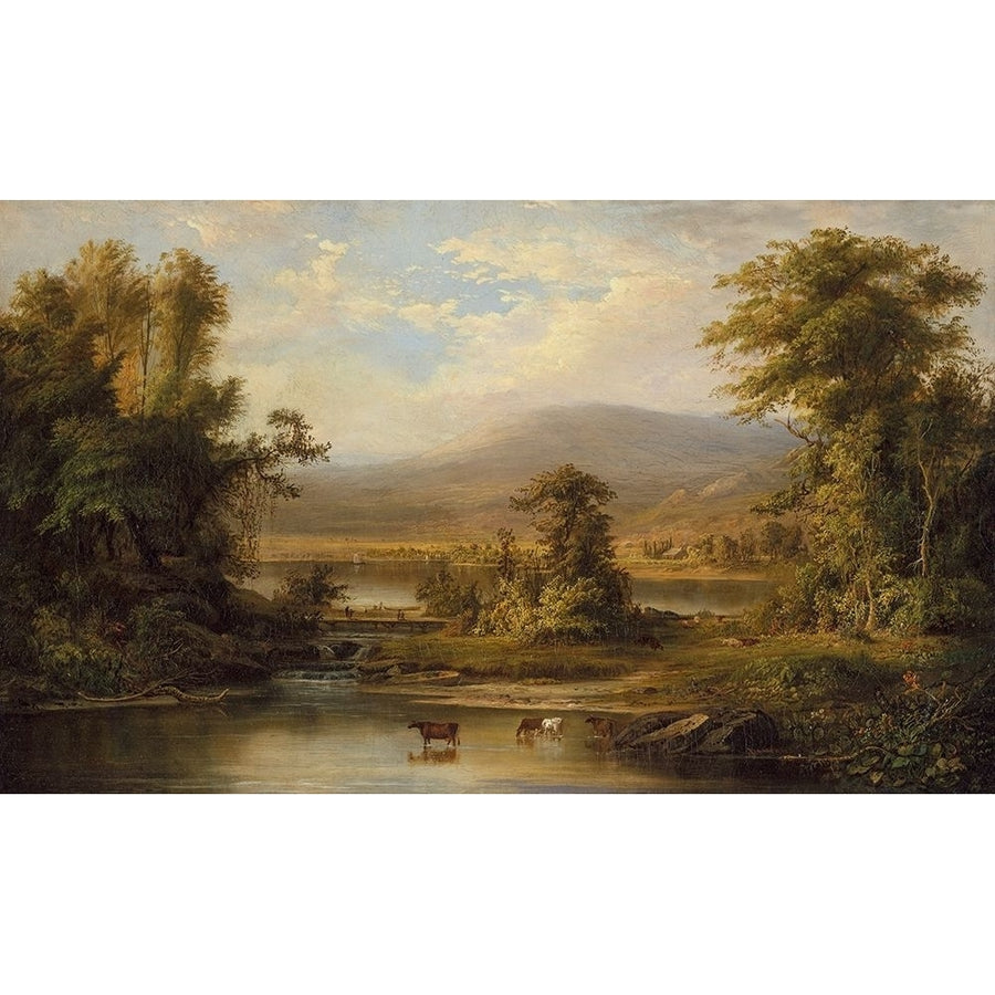 Landscape with Cows Watering in a Stream Poster Print by Robert S. Duncanson 52911 Image 1