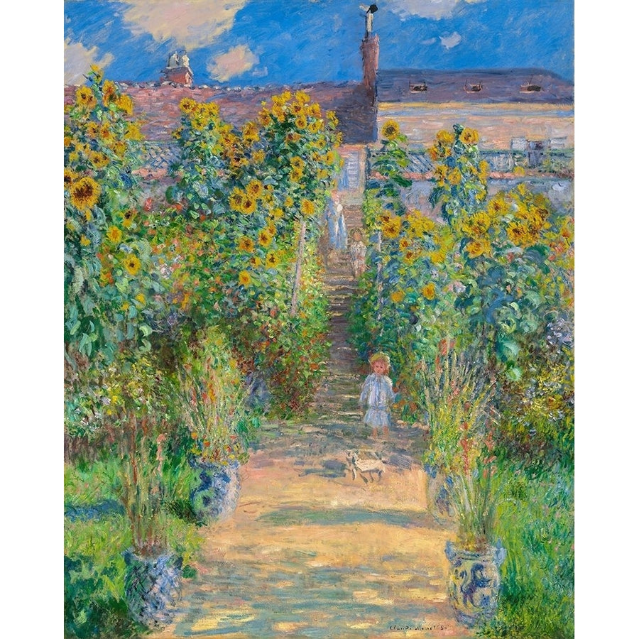 Garden of the artist at Vetheuil Poster Print by Claude Monet 53107 Image 1