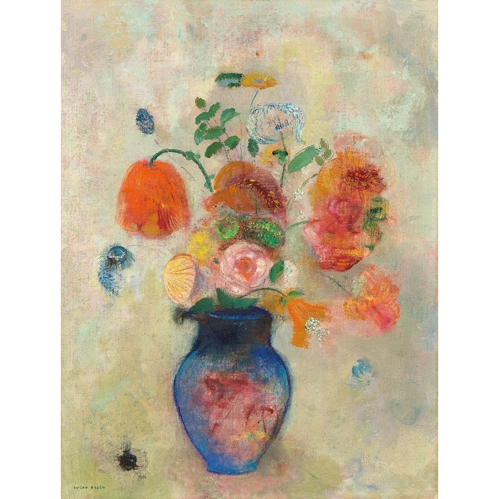 Large Vase with Flowers Poster Print by Odilon Redon 54012 Image 1