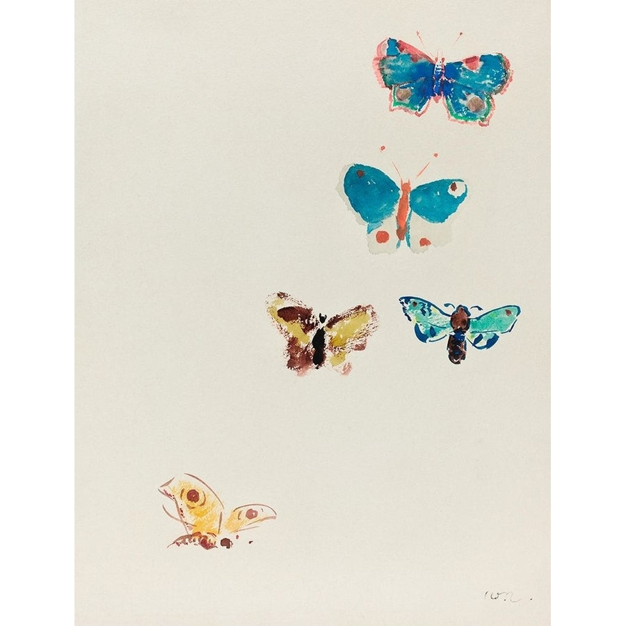 Five Butterflies Poster Print by Odilon Redon 54016 Image 1