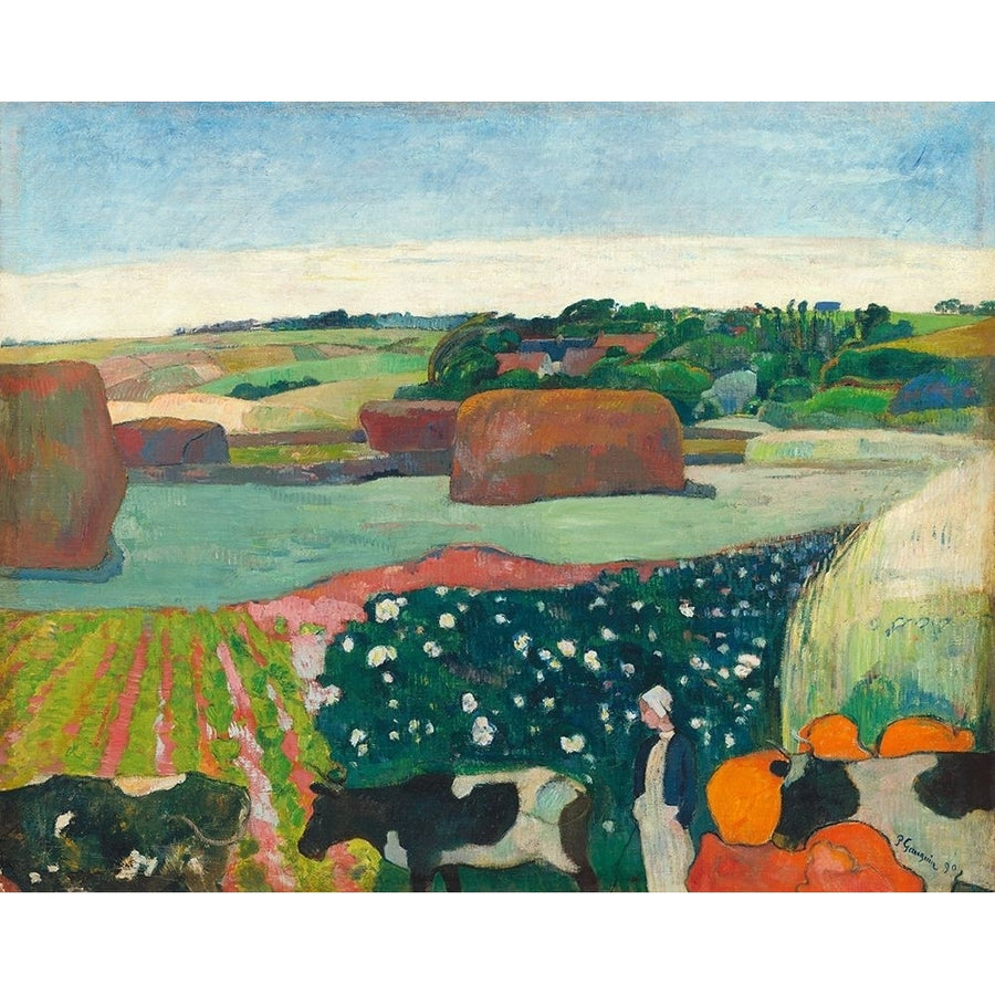 Haystacks in Brittany Poster Print by Paul Gaugin 54457 Image 1