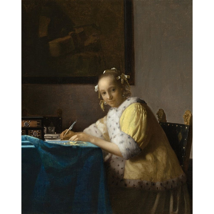 A Lady Writing a Letter Poster Print by Johannes Vermeer 54869 Image 1