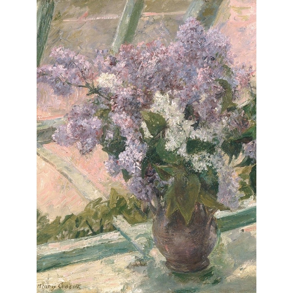 Lilacs in a Window Poster Print by Mary Cassatt 55403 Image 1