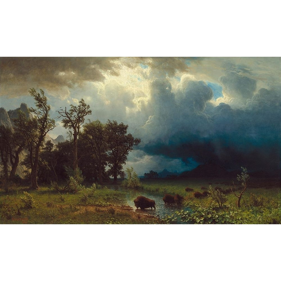 Buffalo Trail: The Impending Storm Poster Print by Albert Bierstadt 55610 Image 1