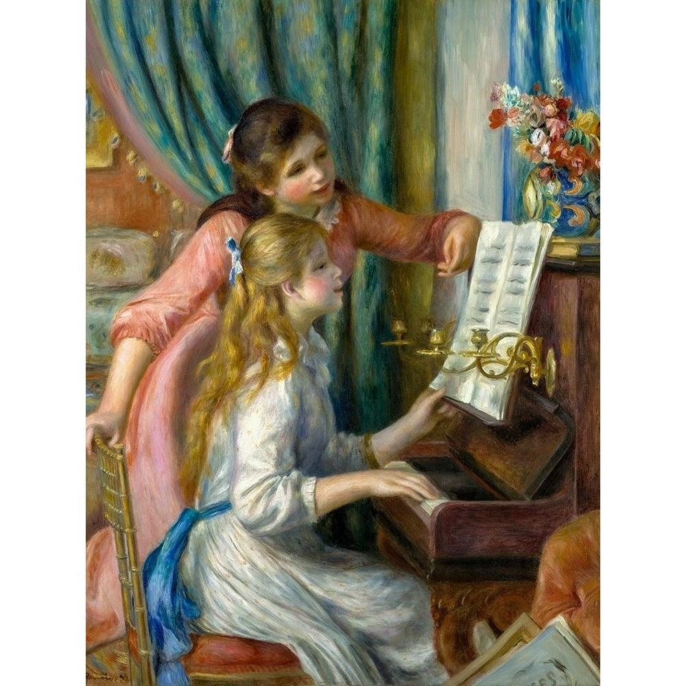 Two Young Girls at the Piano Poster Print by Pierre-Auguste Renoir 57339 Image 1