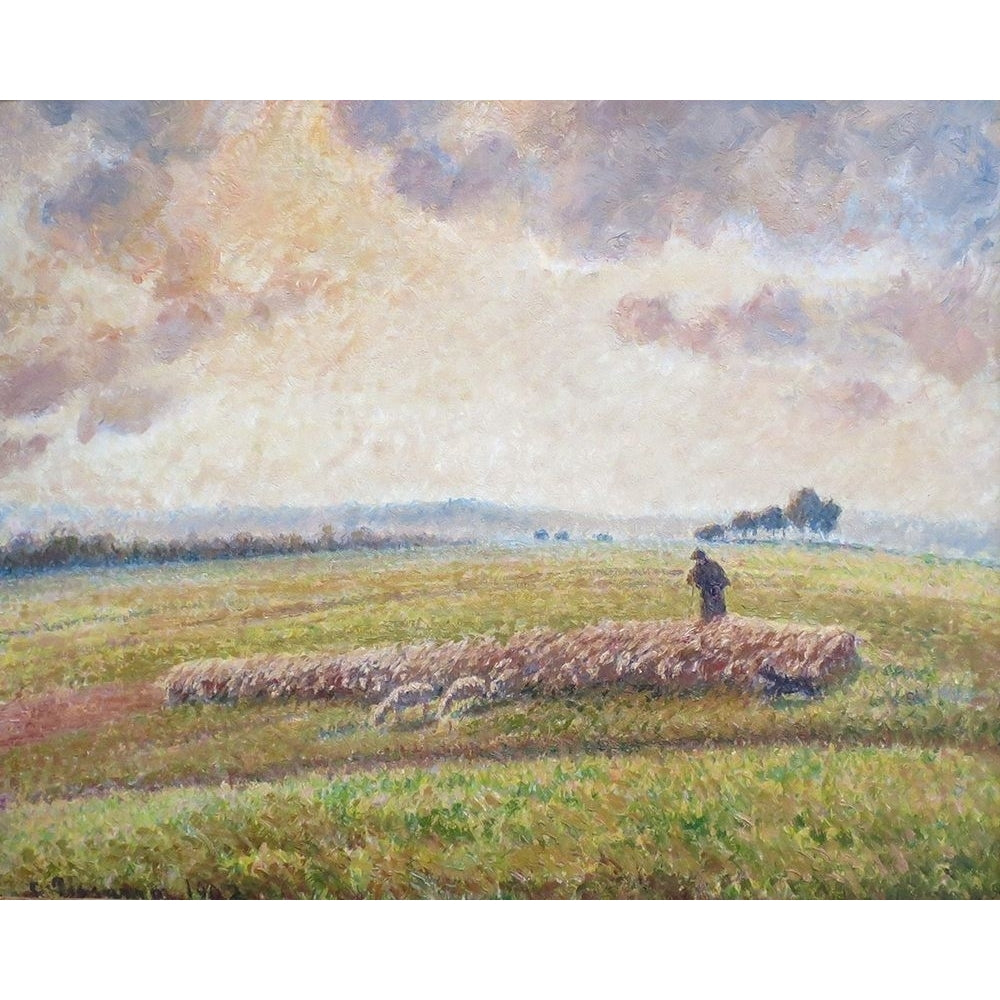 Landscape with Flock of Sheep by Camille Pissarro Image 1