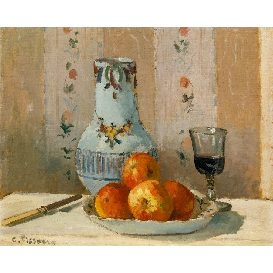 Still Life with Apples and Pitcher by Camille Pissarro Image 1