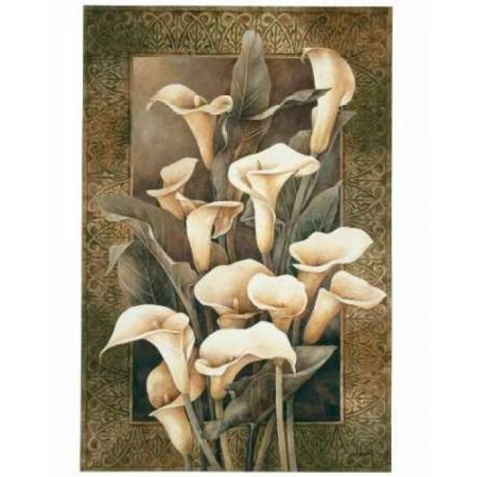 Golden Calla Lilies Poster Print by Linda Thompson Image 1