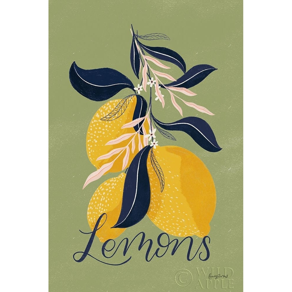 Lemons I Green Poster Print by Becky Thorns 64704 Image 1