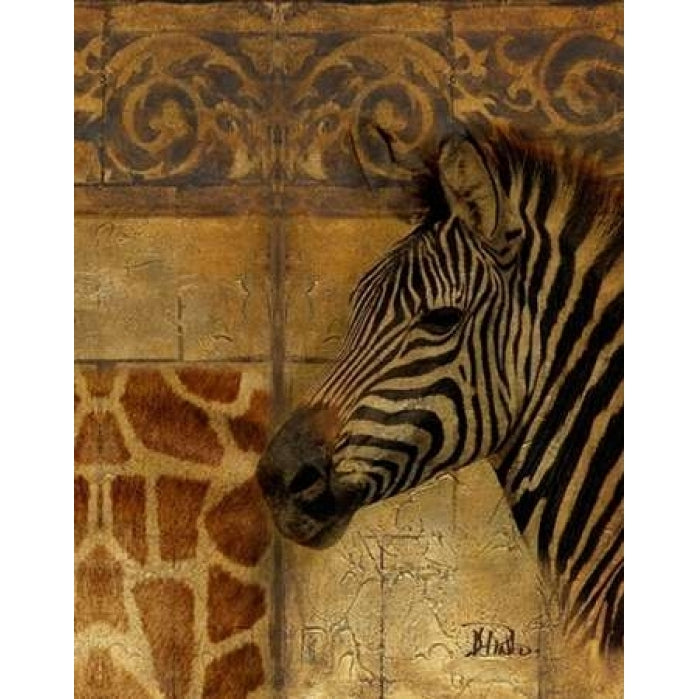 Elegant Safari I-Zebra Poster Print by Patricia Pinto Image 1