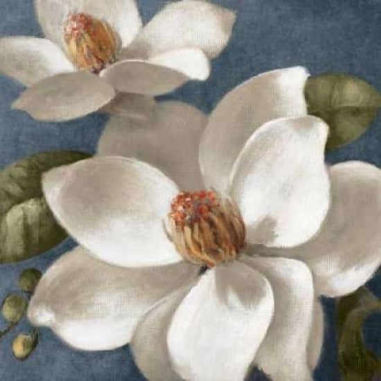 Magnolias on Blue I Poster Print by Lanie Loreth Image 1