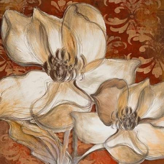 Whispering Magnolia on Red I Poster Print by Lanie Loreth Image 1