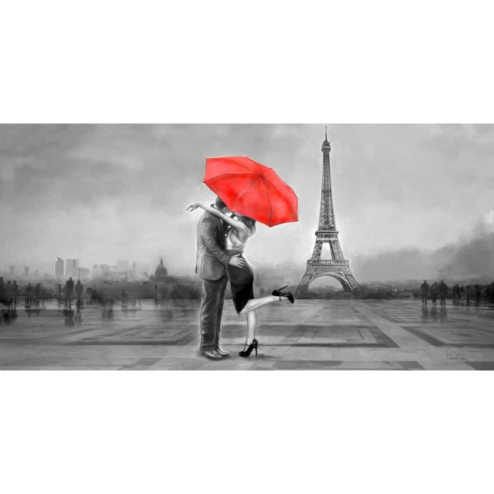 B+W Paris Love Poster Print by Michael Tarin Image 1