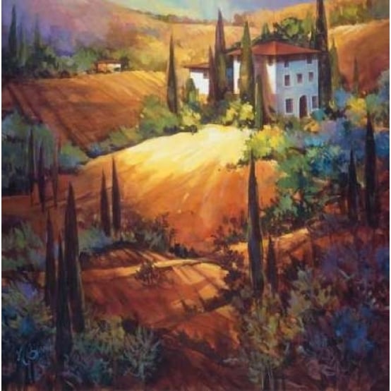 Morning Light Tuscany Poster Print by Nancy OToole Image 1