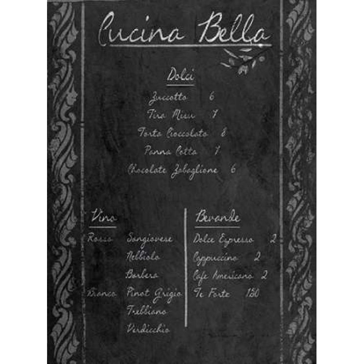 Italian Menu with Border II Poster Print by Sundance Studio Image 1