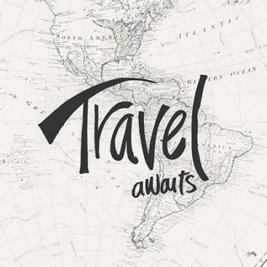 Travel Awaits Poster Print by Elizabeth Medley Image 1