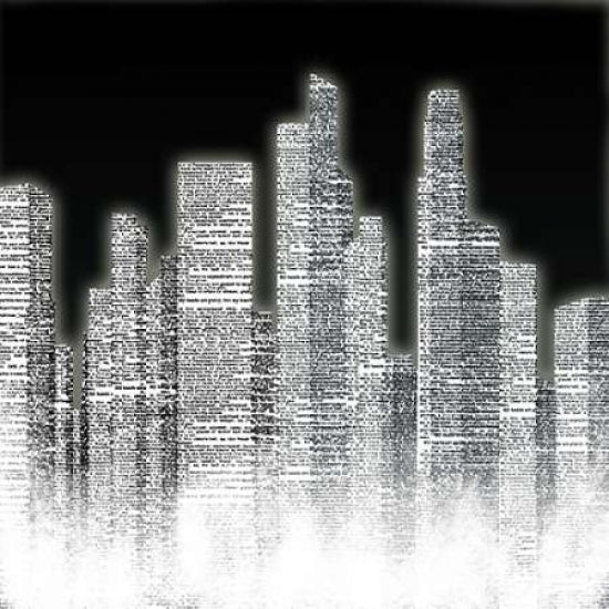 Black and White City I Poster Print by Sd Graphics Studio Image 1