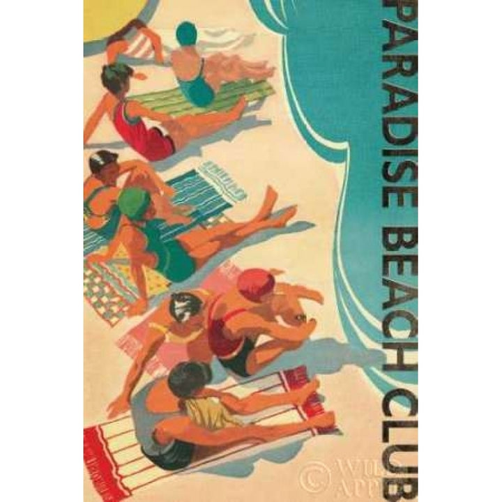 Paradise Beach Club Poster Print by Wild Apple Portfolio Image 1