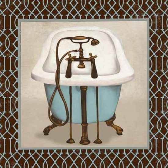 Chic Lattice Bath I Poster Print by Elizabeth Medley Image 1