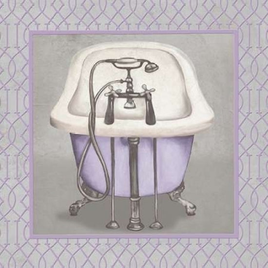 Lavender Bathroom I Poster Print by Elizabeth Medley Image 1