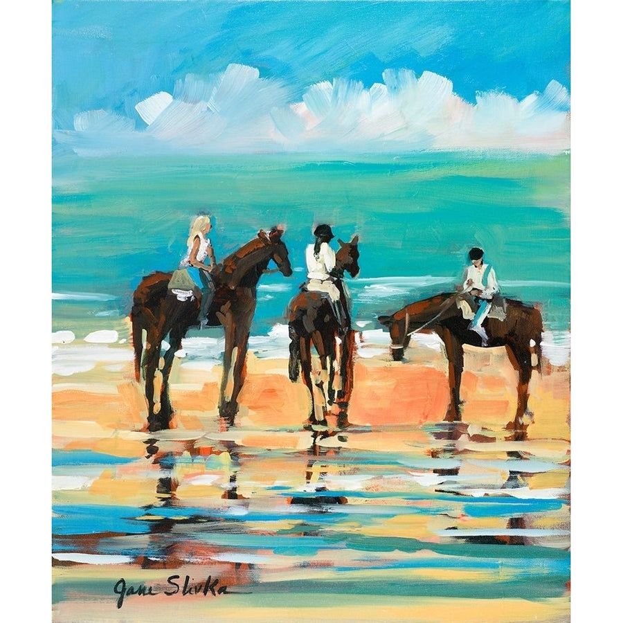 Horses on the Beach Poster Print by Jane Slivka Image 1