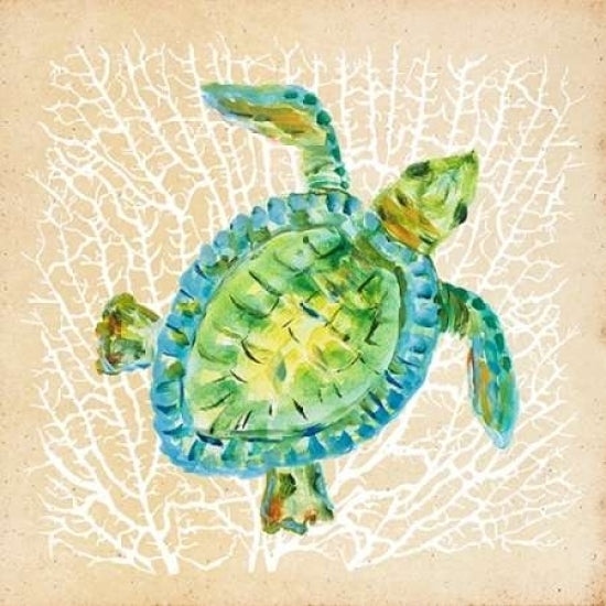 Sealife Turtle Poster Print by Julie DeRice Image 2