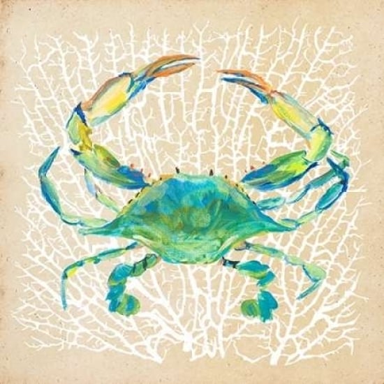 Sealife Crab Poster Print by Julie DeRice Image 1